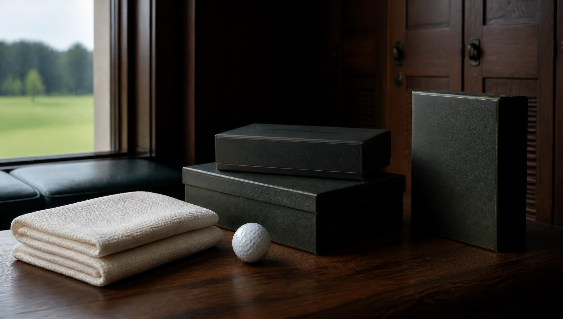 The Round boxes on a clubhouse table